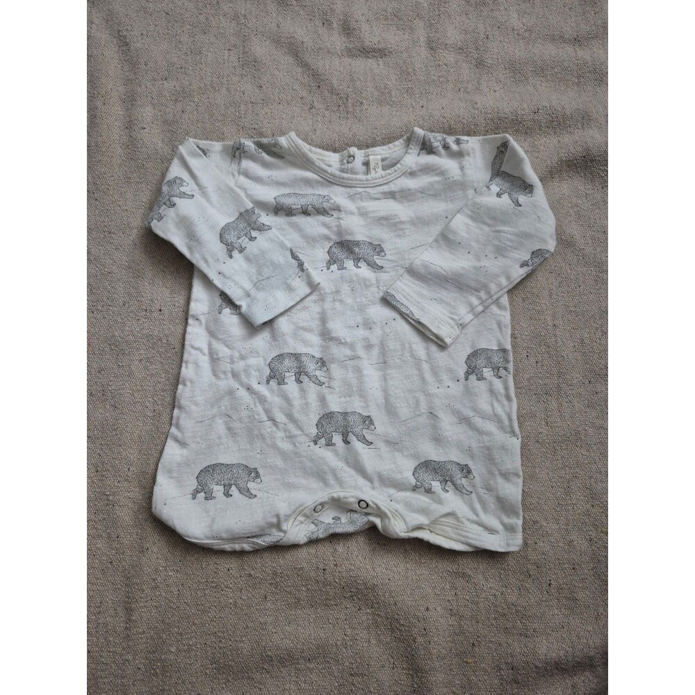 Rylee & cru bears long sleeve romper size 3-6 months